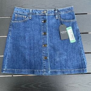 Just Black button front denim skirt, size Medium